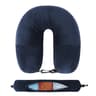Travel Neck Pillow With Fillable Clothing Pillowcase And Velvet Cover 10
