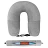Travel Neck Pillow With Fillable Clothing Pillowcase And Velvet Cover 11
