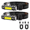 Rechargeable COB LED Headlamp With Magnetic Base And Adjustable Strap 9