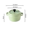 200ML Mini Ceramic Casserole Dish  Oven Safe Ramekin With Lid  Handles 7