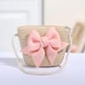 Cute Bow Straw Shoulder Bag And Mini Crossbody Purse For Girls 7