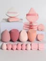 20Piece Pink Makeup Sponge  Puff Set  Professional Blending  Setting Kit 6