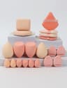 20Piece Pink Makeup Sponge  Puff Set  Professional Blending  Setting Kit 7