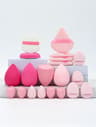 20Piece Pink Makeup Sponge  Puff Set  Professional Blending  Setting Kit 13