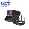 Industrial Standard 60W Motorcycle Dual USB Fast Charger 7
