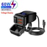 Industrial Standard 60W Motorcycle Dual USB Fast Charger 9