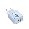 65W DualPort USBA  USBC Fast Charger  PD Quick Travel Adapter For IPhone Samsung  Xiaomi 9