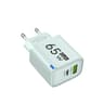 65W DualPort USBA  USBC Fast Charger  PD Quick Travel Adapter For IPhone Samsung  Xiaomi 10