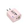 65W DualPort USBA  USBC Fast Charger  PD Quick Travel Adapter For IPhone Samsung  Xiaomi 15