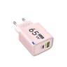 65W DualPort USBA  USBC Fast Charger  PD Quick Travel Adapter For IPhone Samsung  Xiaomi 6