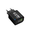 65W DualPort USBA  USBC Fast Charger  PD Quick Travel Adapter For IPhone Samsung  Xiaomi 8