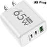 3Port MultiPlug USB  TypeC PD Fast Charger  Quick Charge Adapter For IPhone 16 Samsung And Huawei 12