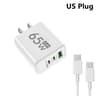 3Port MultiPlug USB  TypeC PD Fast Charger  Quick Charge Adapter For IPhone 16 Samsung And Huawei 17
