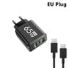 3Port MultiPlug USB  TypeC PD Fast Charger  Quick Charge Adapter For IPhone 16 Samsung And Huawei 6