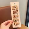 5Piece Korean Aesthetic Hair Clip Set  Cute Cartoon Bear  Bowknot Hairpins For Toddler Girls In Mil 8