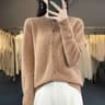 Womens 100 Merino Wool ONeck Cardigan  Premium Buttoned Knitwear For Autumn  Winter 14
