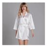 Summer Champagne Chinese Bride Wedding Robe  Satin Sleepwear Sexy Nightgown  Kimono Bathrobe Gown 7
