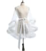 Sexy Feather Mesh Robe  Large Size Seductive Perspective Bathrobe  Passionate Bridal Dressing Gown 9