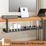 Retractable UnderDesk Wire Management Tray  HighPerformance NoDrilling Metal Storage Rack For Home  7