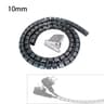 Spiral Cable Cover Protector  HighPerformance 2M Desk Organizer  Flexible Computer Cord Bite Tube 9