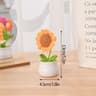 Finished Sunflower Crochet Plant  HighPerformance HandWoven Artificial Flower  Desktop Decoration 6