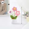 Finished Sunflower Crochet Plant  HighPerformance HandWoven Artificial Flower  Desktop Decoration 20