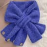 Autumn And Winter Cross Knitted Scarf Korean Edition ColorBlocked Warm Button Neck Cover 9