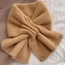 Autumn And Winter Cross Knitted Scarf Korean Edition ColorBlocked Warm Button Neck Cover 10