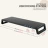 Ergonomic Computer Monitor Stand Riser  Desktop Organizer With USB 30 Hub  Peripheral Storage 7