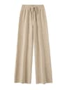 100 Merino Wool Wide Leg Pants Autumn Winter Lace Up Mid Seam Cashmere Trousers Knitted Bottoms 9