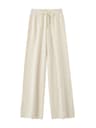 100 Merino Wool Wide Leg Pants Autumn Winter Lace Up Mid Seam Cashmere Trousers Knitted Bottoms 10