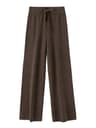 100 Merino Wool Wide Leg Pants Autumn Winter Lace Up Mid Seam Cashmere Trousers Knitted Bottoms 8