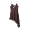 Womens Sexy Irregular Lace Dress  Premium VNeck Suspender Hem Long Dress 6