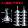 Mini Funnel Transparent Plastic Funnels Small Mouth For Perfume Lotion Liquid 8