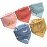 5 PcsLot Baby Bandana Bibs Scarf Cartoon Triangle Cotton Burp Cloths 9