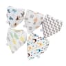 5 PcsLot Baby Bandana Bibs Scarf Cartoon Triangle Cotton Burp Cloths 10