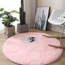 UltraSoft Plush Round Carpet  Fluffy White Room Play Mat  NonSlip Bedside Rug 10