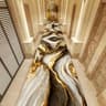 Golden Abstract Marble Corridor Carpet  Luxury NonSlip Hotel Passageway Runner 13