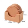 Premium Walnut Wood Coaster Set  6Piece Round Japanese Insulated Beverage Mats 7