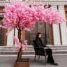 Grande Artificial Living Trees  Silk Peach Cherry  Maple Exhibition Decor For Luxury Interiors 9