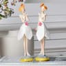 Modern Angel Fairy Figurine Set  2Piece Resin Craft Sculptures For Nordic Home  Wedding Decor 5
