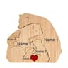Custom HandCarved Bear Family Puzzle  Personalized Wooden Art Ornament  FathersMothers Day Keepsake 9