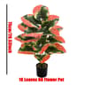 Modern ColorBlocked Artificial Monstera  24Leaf Tropical Swiss Cheese Plant For Home  Office Decor 7