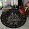 Viking Valknut Yggdrasil Round Rug  Nordic Tree Of Life Carpet  Mythic NonSlip Floor Mat 9