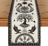 Viking Raven  Helmet Of Awe Table Runner  Nordic Mythology Linen Decor  Reusable Medieval Kitchen R 6