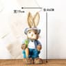 46cm HandWoven Straw Bunny Sculpture  Rustic Easter Rabbit Ornament  Artisan Holiday Statuette For  19