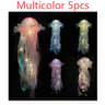 DIY Iridescent Jellyfish Lantern  Hanging Bedroom Night Light  Colorful Fantasy Ribbon Ceiling Lamp 10