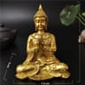 Thai Meditation Buddha Statue  Bronze Resin Feng Shui Sculpture  Professional Executive Zen Sanctua 9
