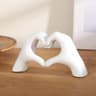 Artisan Heart Gesture Sculpture  Gold Love Hand Statue  Executive Home  Studio Sanctuary Decor 8