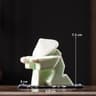 Blanc De Chine Samurai  Geometric Ceramic Warrior Figurine  Executive Studio  Oriental Sanctuary De 13
